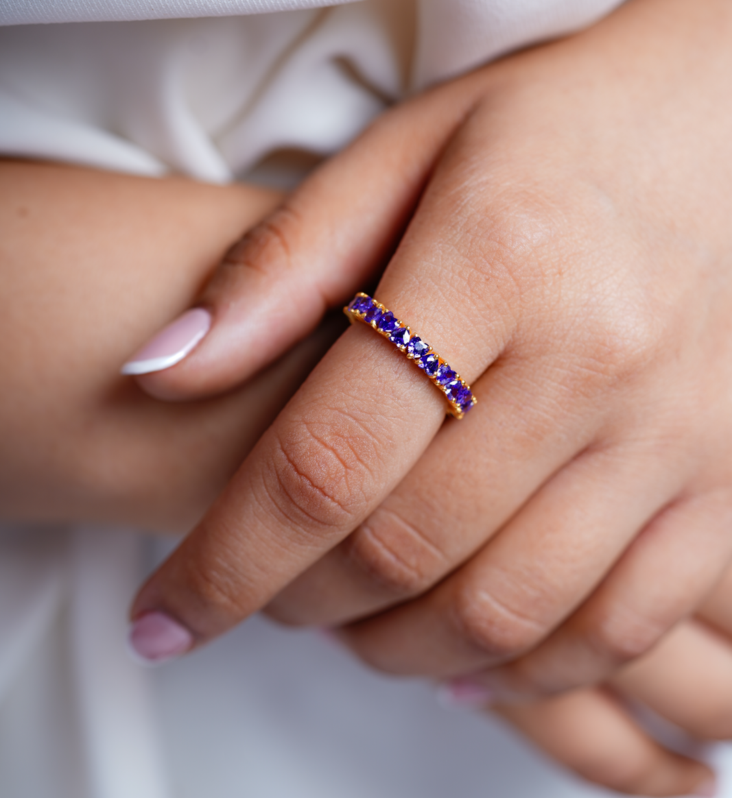 Lavender Love Eternity Ring-Rings-Anushka Jain Jewellery