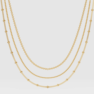 Stacked Bead Chain Necklace