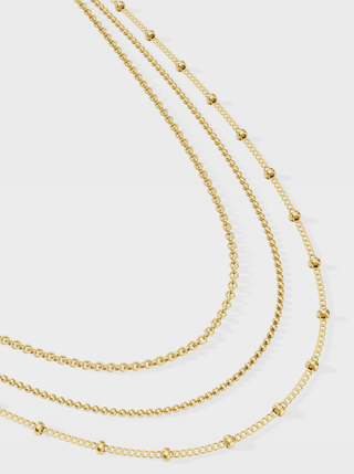 Stacked Bead Chain Necklace