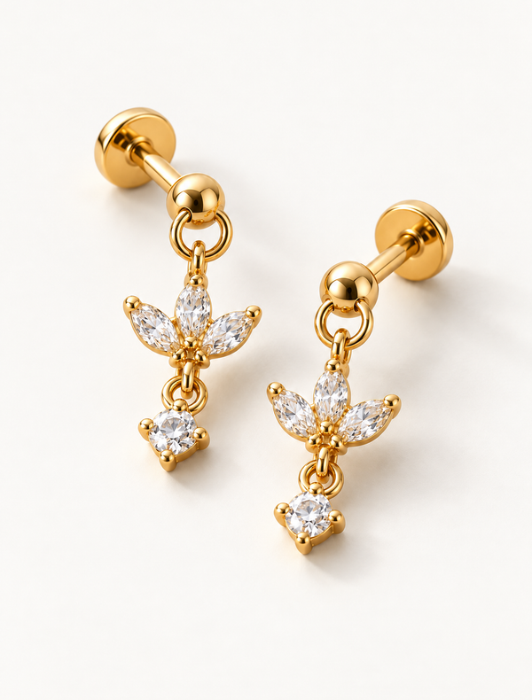 Leafy Drop Studs