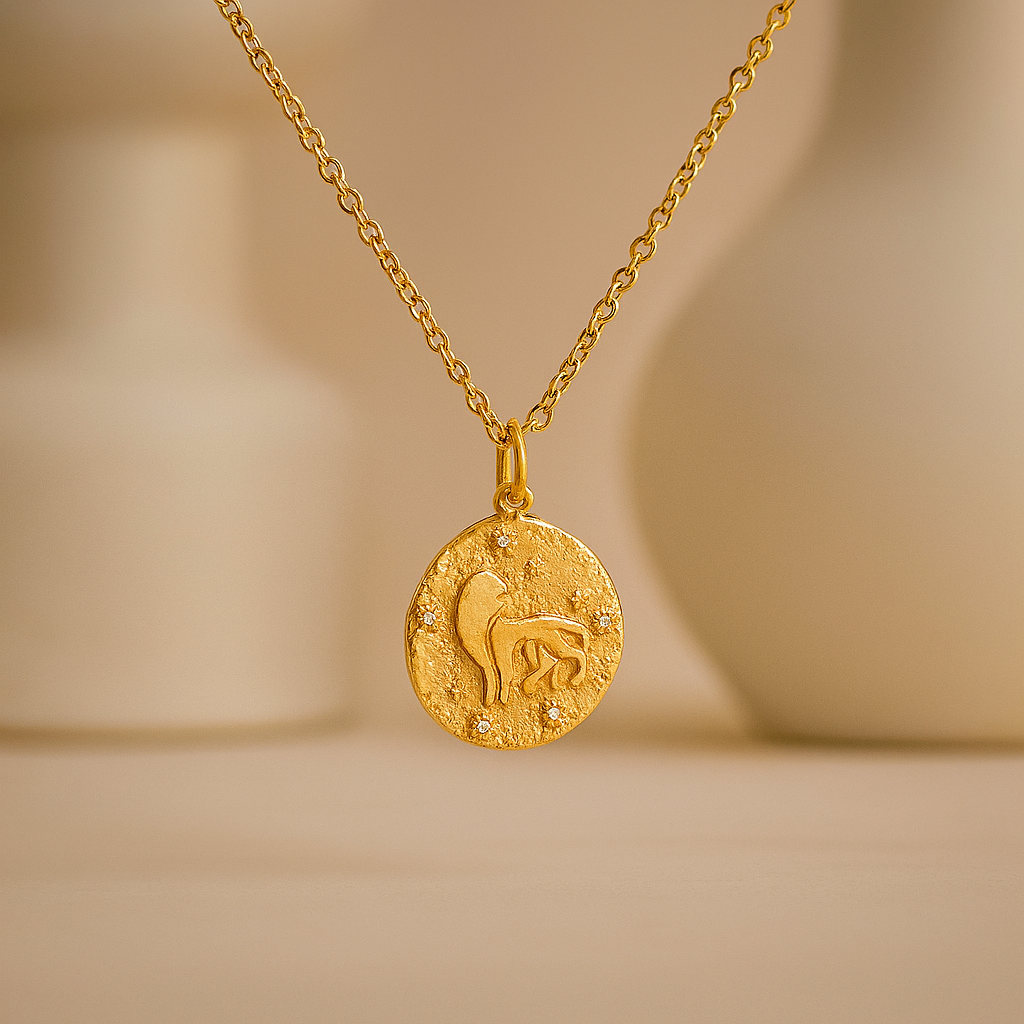 Leo Zodiac Necklace-Necklaces-Anushka Jain Jewellery
