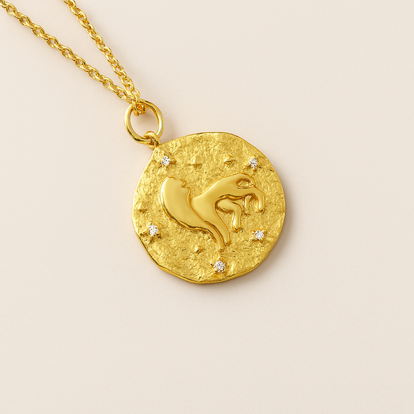 Leo Zodiac Necklace-Necklaces-Anushka Jain Jewellery