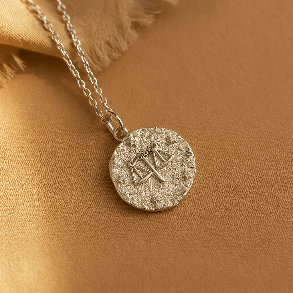 Libra Zodiac Necklace-Necklaces-Silver-Anushka Jain Jewellery