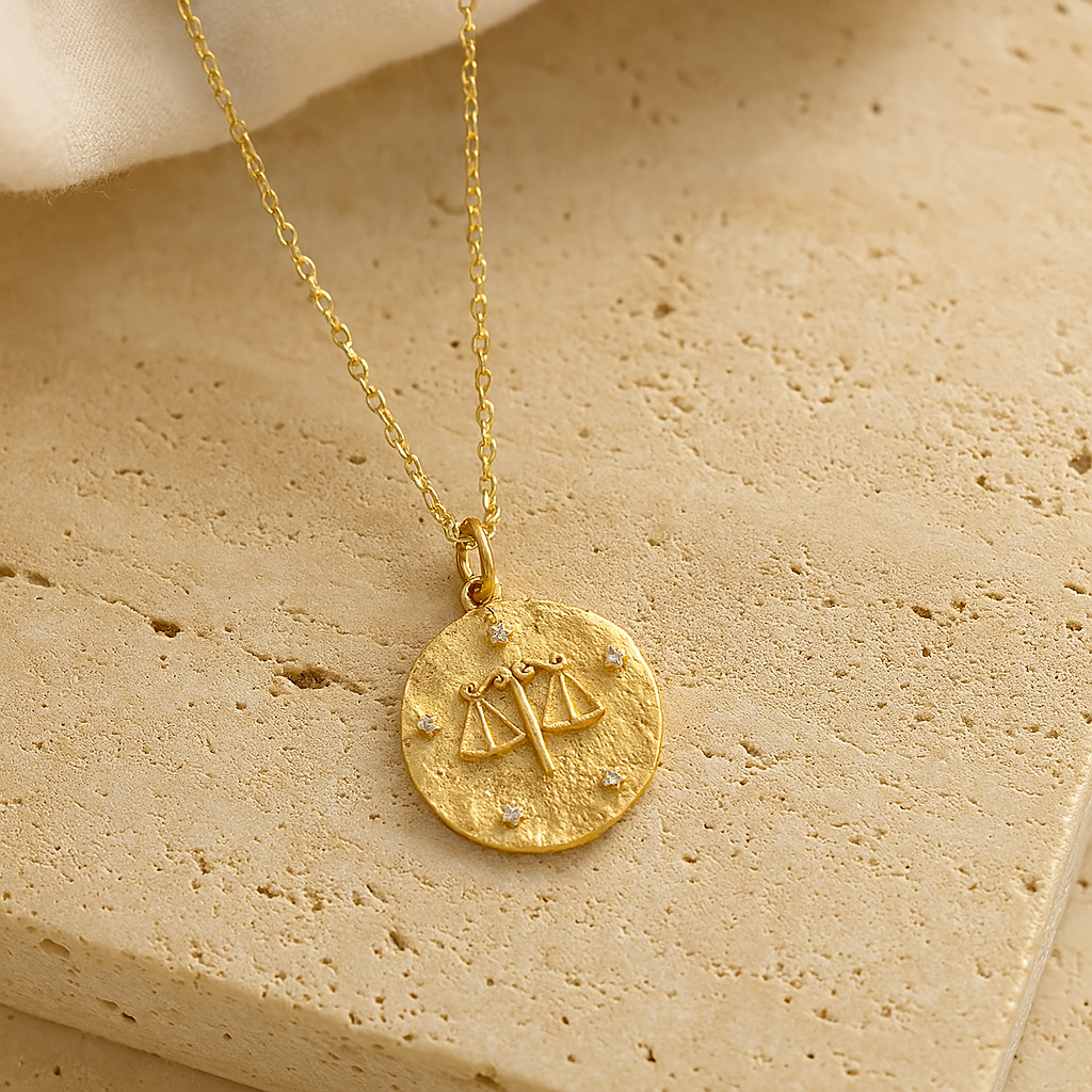 Libra Zodiac Necklace-Necklaces-Anushka Jain Jewellery
