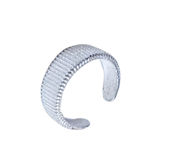 Lined Ear Cuff-Ear Cuffs-Silver-Anushka Jain Jewellery