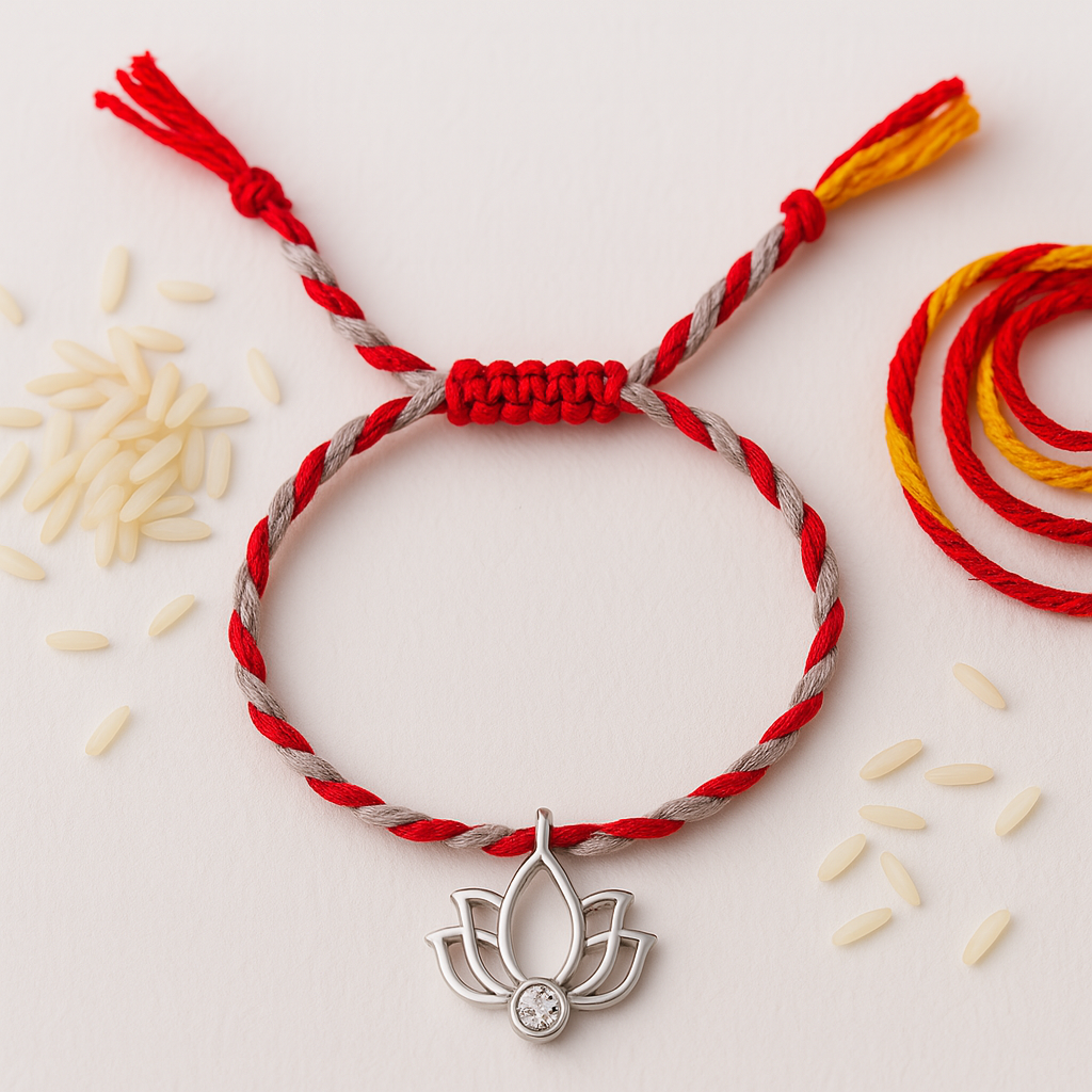 Lotus Rakhi-Rakhi-Anushka Jain Jewellery
