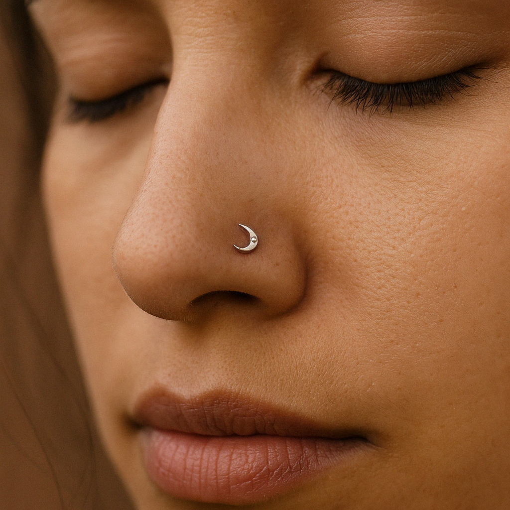 Luna Nose Pin-Nose Rings-Anushka Jain Jewellery