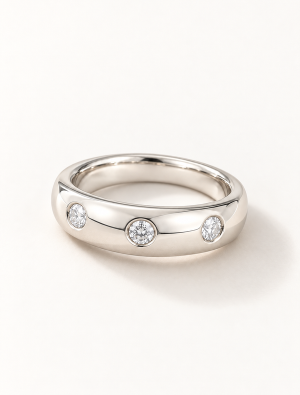 Luna Orbit CZ Band Ring