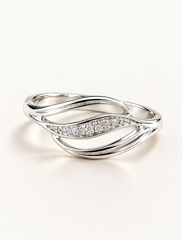 Lunelle Wave CZ Ring