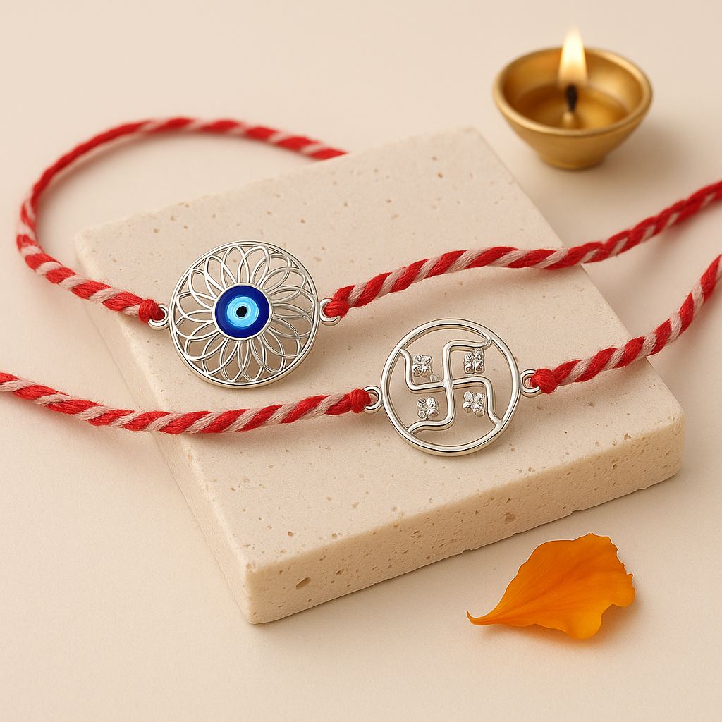 Luxury Rakhi Duo Set-Rakhi-Anushka Jain Jewellery