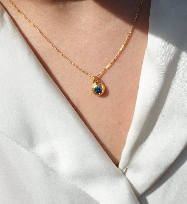 March Birthstone Necklace-Necklaces-Anushka Jain Jewellery
