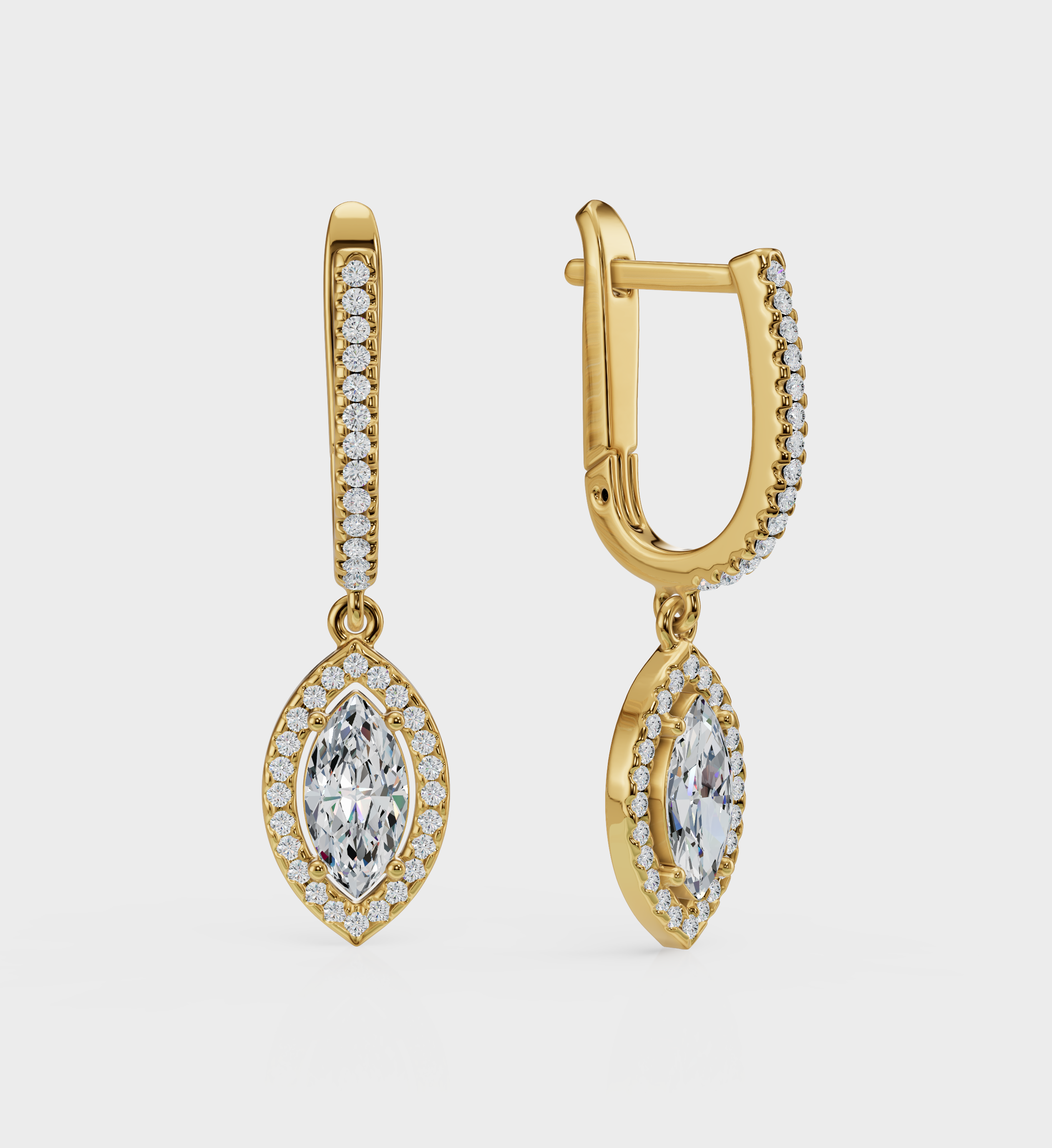 Marquise Diamond Earrings-Anushka Jain Jewellery