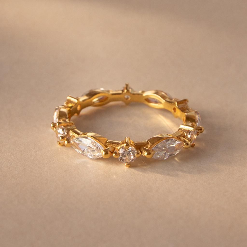 Marquise Diamond Eternity Ring-Anushka Jain Jewellery