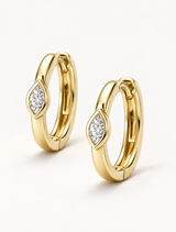 Marquise Mini Bezel Huggie