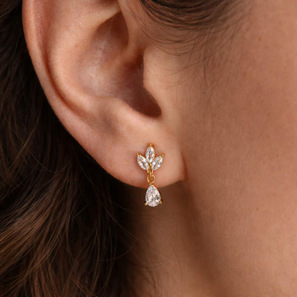 Marquise Pear Drop Studs-Anushka Jain Jewellery