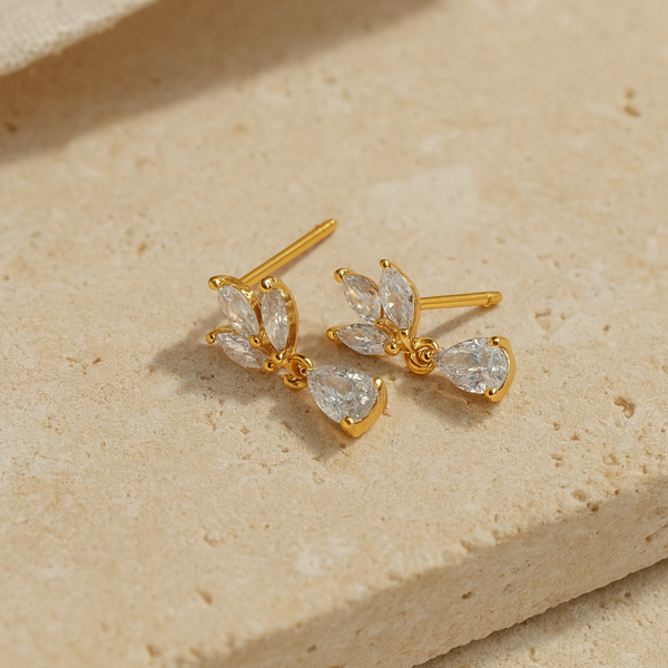 Marquise Pear Drop Studs-Anushka Jain Jewellery