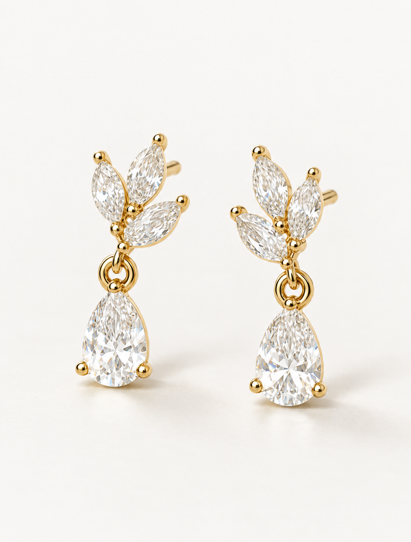 Marquise Pear Drop Studs
