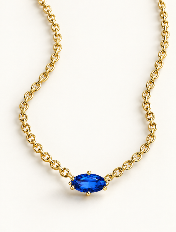 Marquise Sapphire Necklace