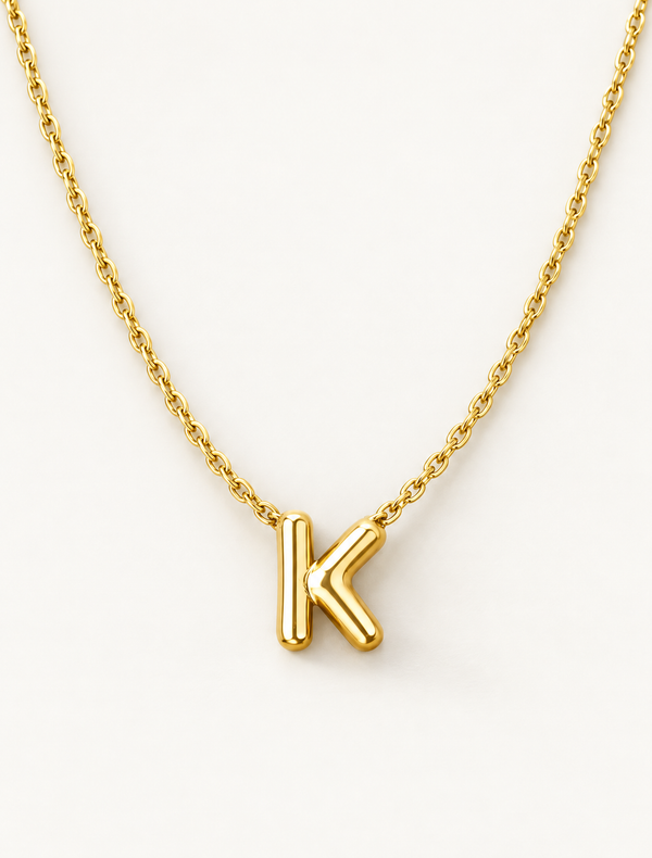 Mini Bubble Initial Necklace