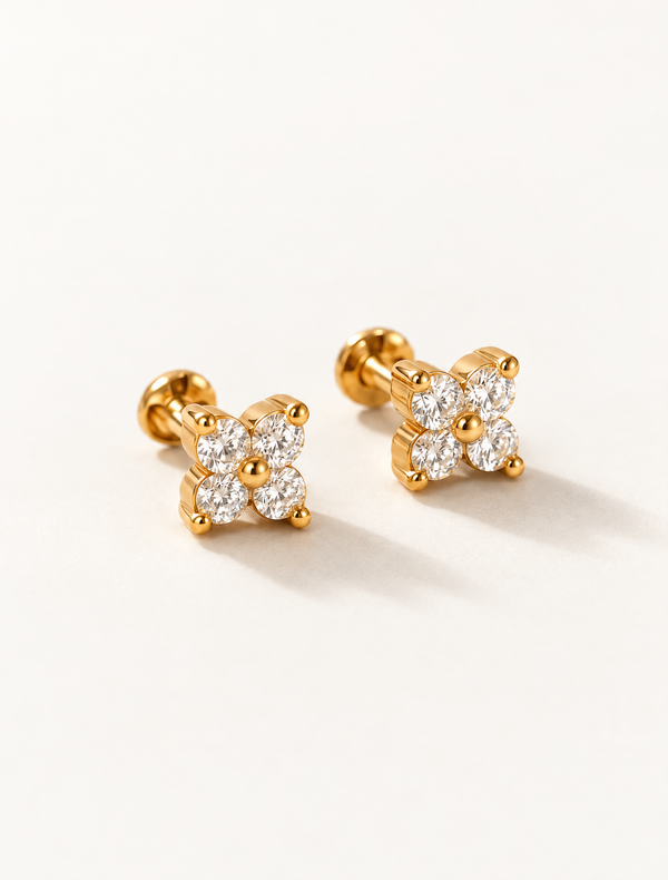 Mini Quad Diamond Studs