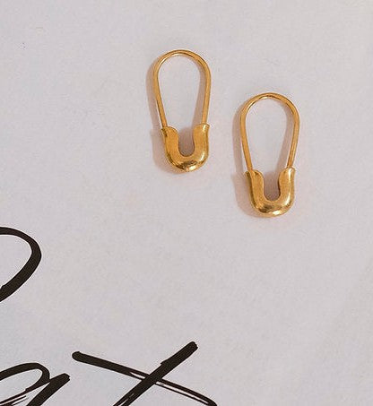 Mini Safety Pin Earrings-Earrings-Anushka Jain Jewellery