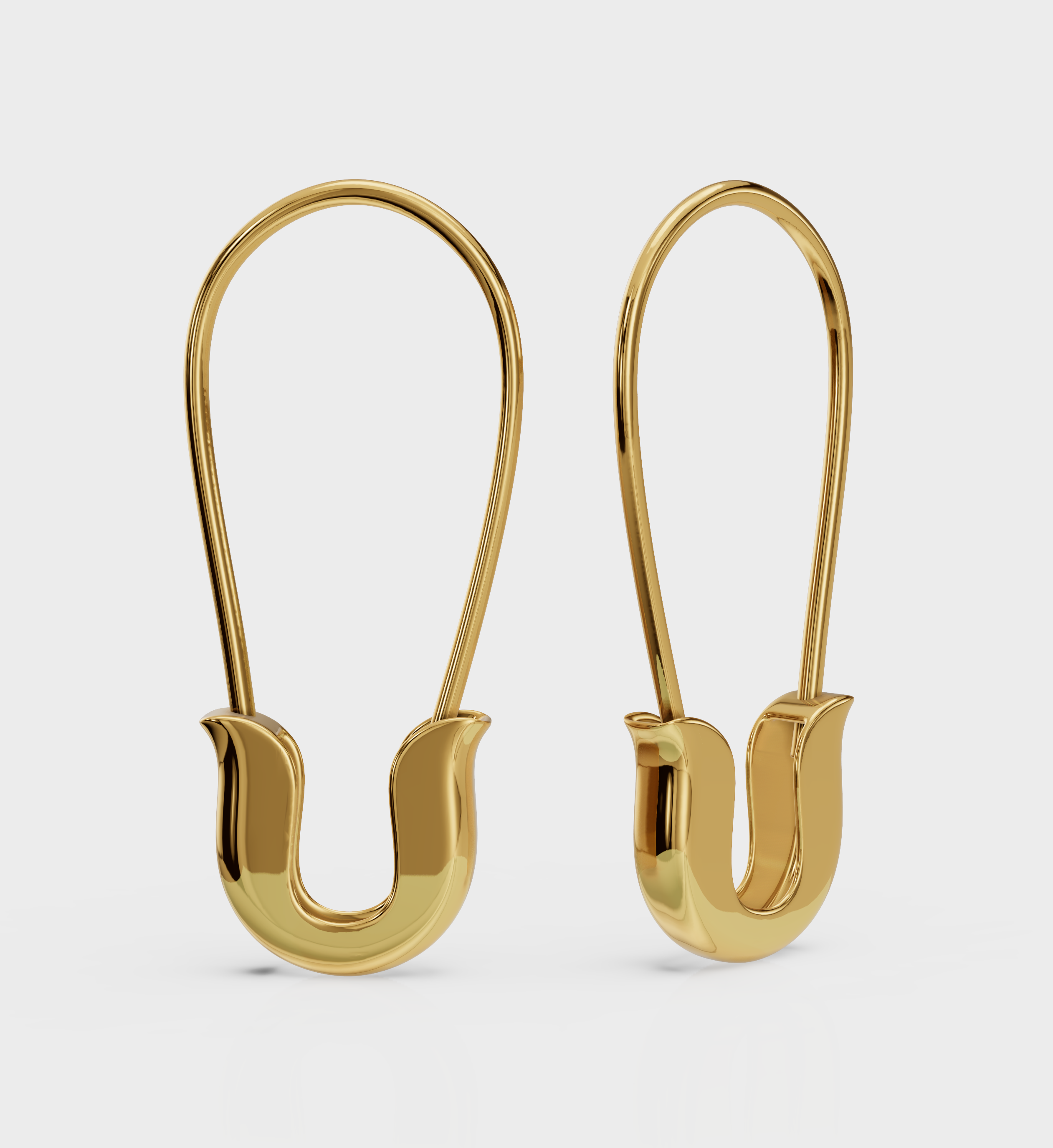 Mini Safety Pin Earrings-Earrings-Anushka Jain Jewellery