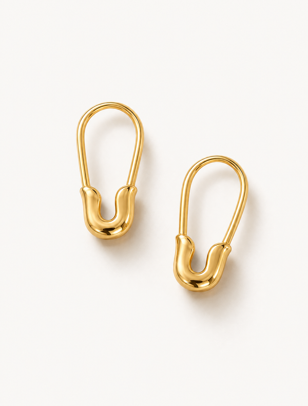 Mini Safety Pin Earrings