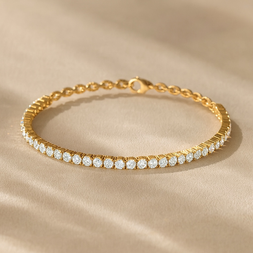 Mini Tennis Bracelet-Bracelets-Anushka Jain Jewellery