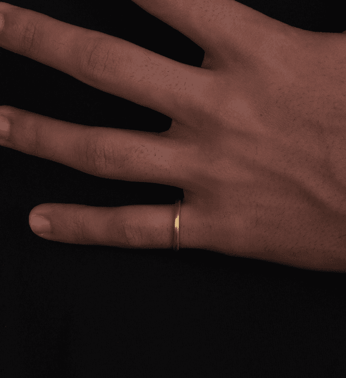 Minimal 2mm matte band ring crafted in 925 silver