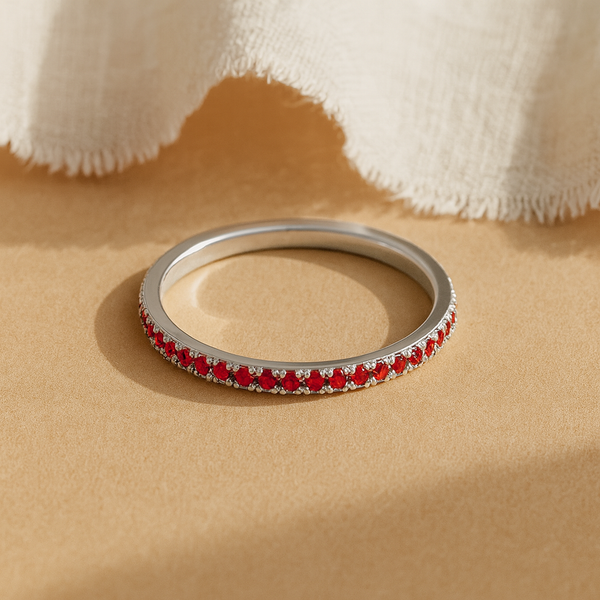 Minimal Birthstone Eternity Ring-Anushka Jain Jewellery