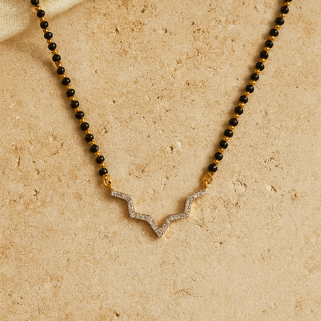 Minimal Diamond Mangalsutra-Anushka Jain Jewellery
