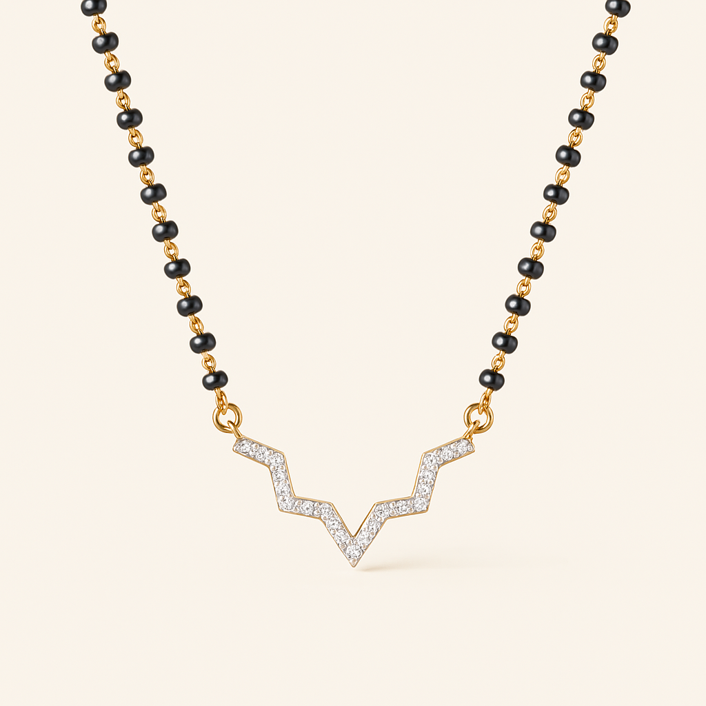 Minimal Diamond Mangalsutra-Anushka Jain Jewellery