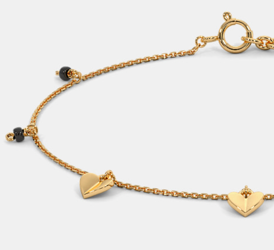 Minimal Heart Hand Mangalsutra-Anushka Jain Jewellery