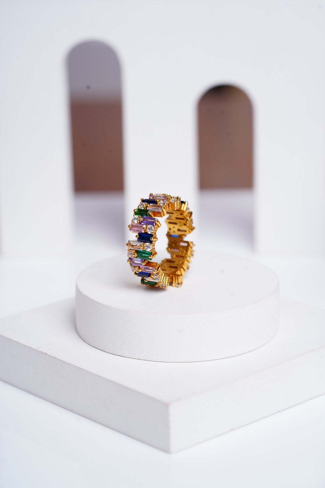 Mosaic Gem Ring-Rings-Anushka Jain Jewellery