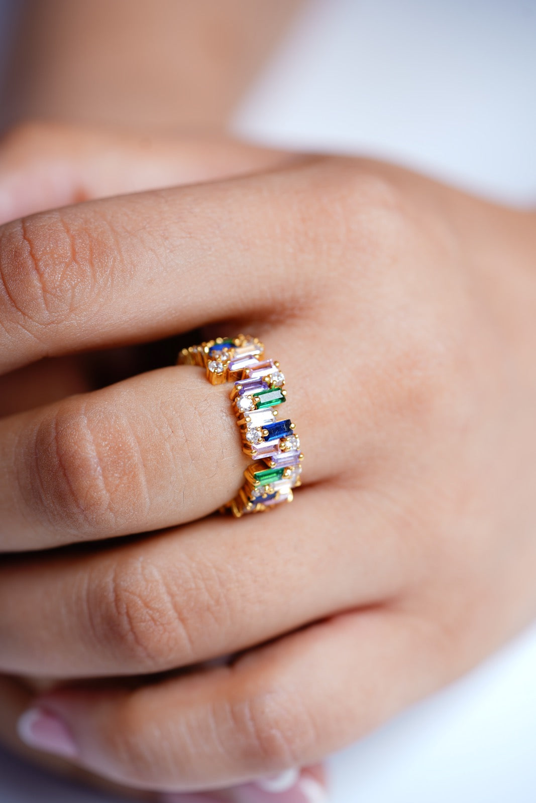Mosaic Gem Ring-Rings-Anushka Jain Jewellery