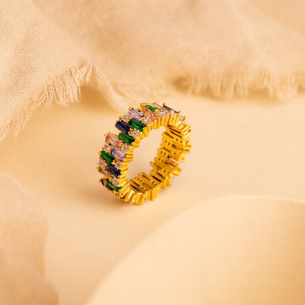 Mosaic Gem Ring-Rings-Anushka Jain Jewellery