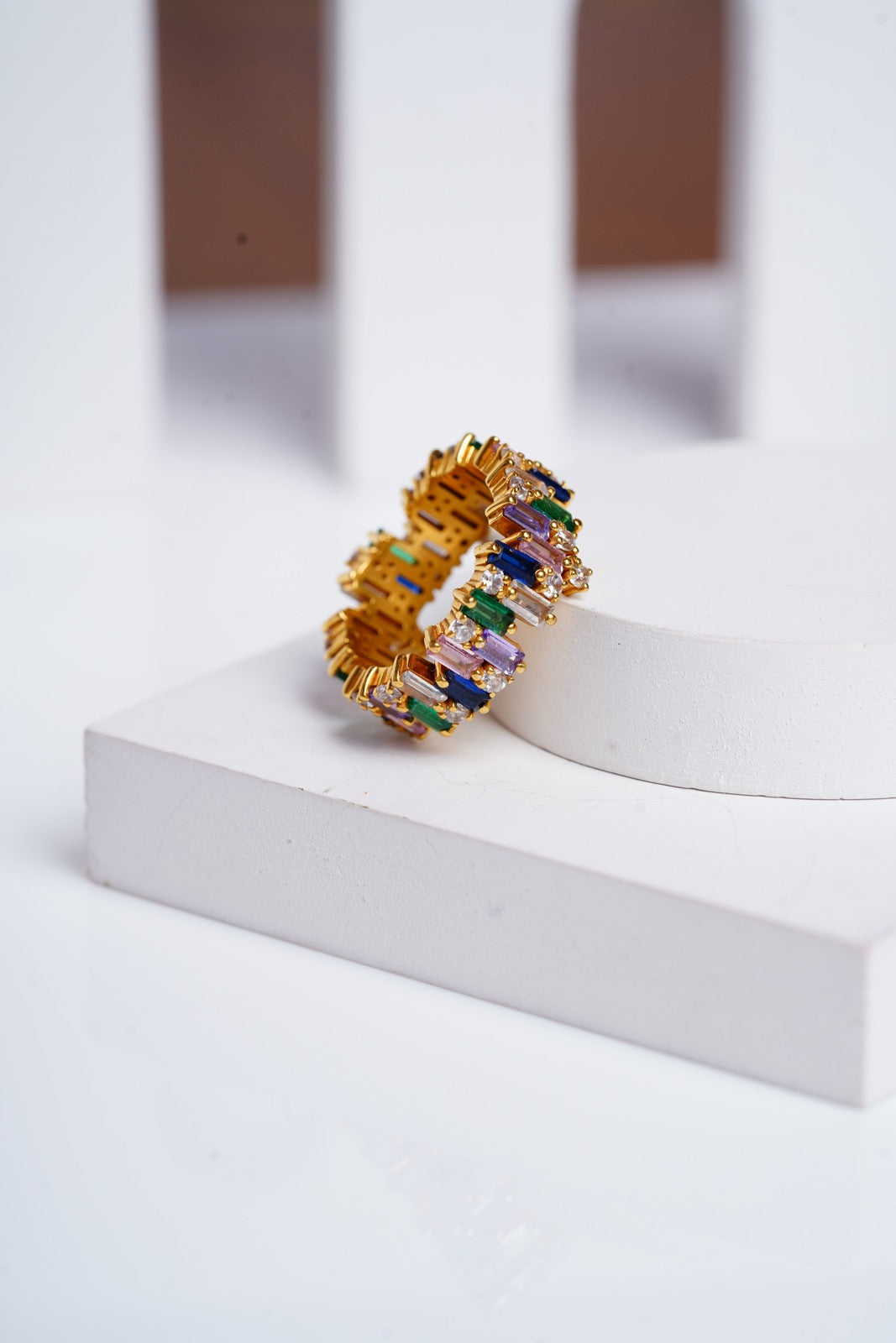 Mosaic Gem Ring-Rings-Anushka Jain Jewellery