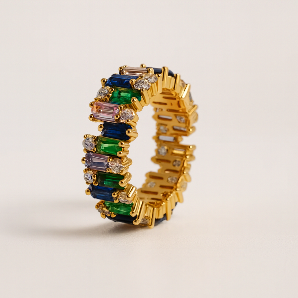 Mosaic Gem Ring-Rings-Anushka Jain Jewellery