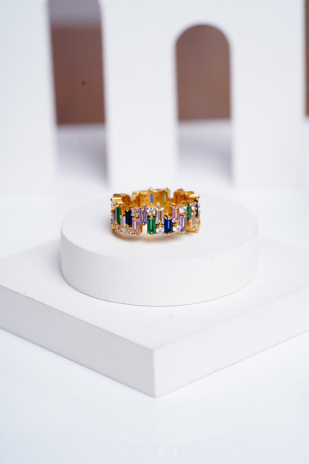 Mosaic Gem Ring-Rings-Anushka Jain Jewellery