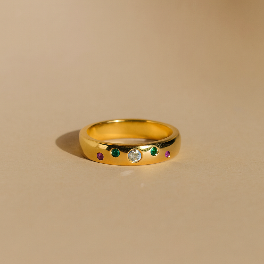 Multi Gem Ring-Rings-Anushka Jain Jewellery