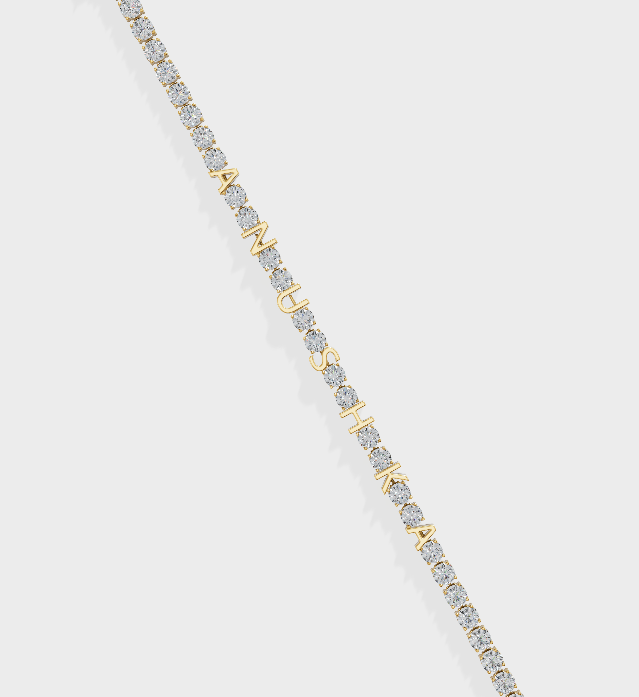 Name Diamond Tennis Bracelet-Bracelets-Anushka Jain Jewellery