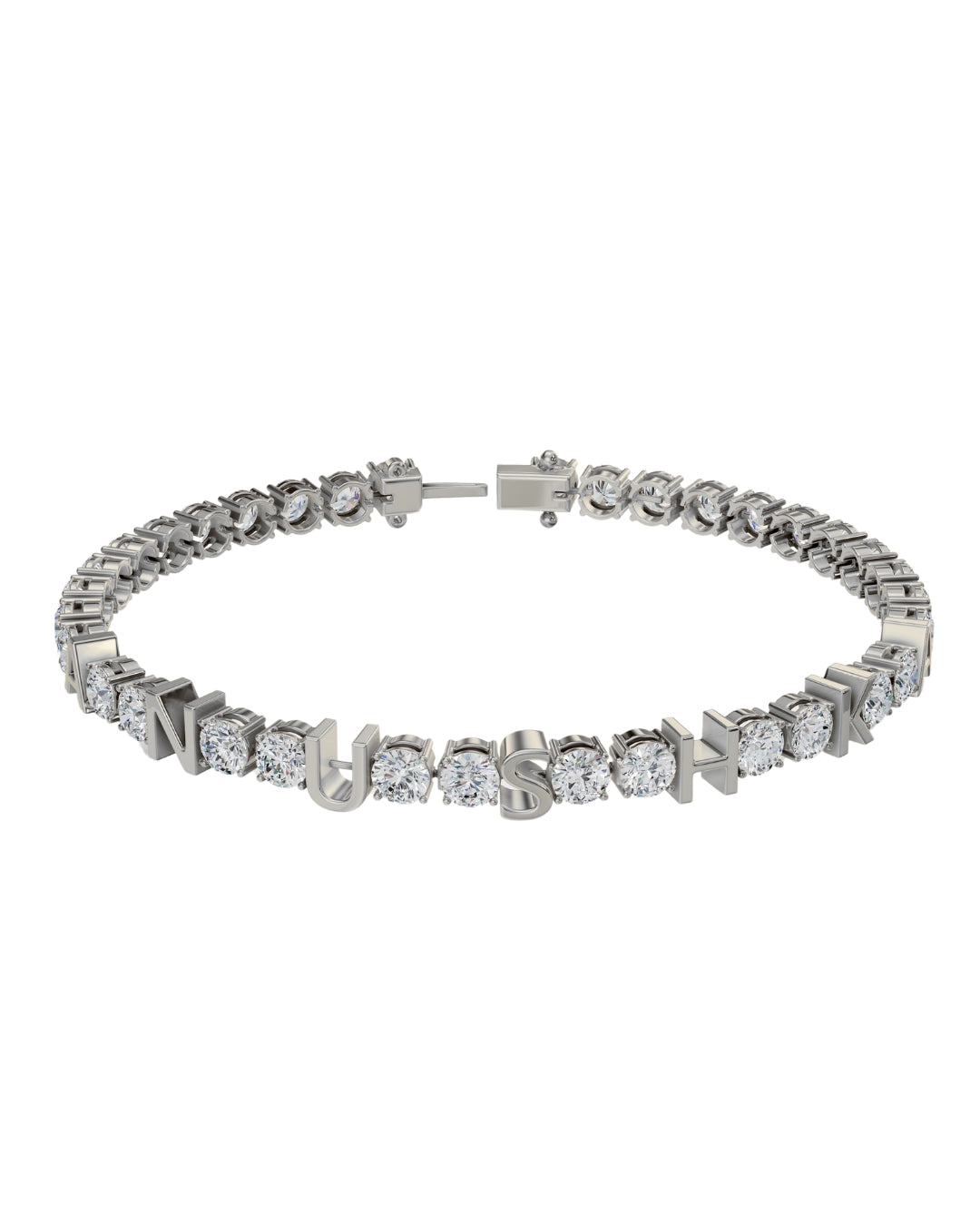 Name Diamond Tennis Bracelet-Bracelets-Anushka Jain Jewellery
