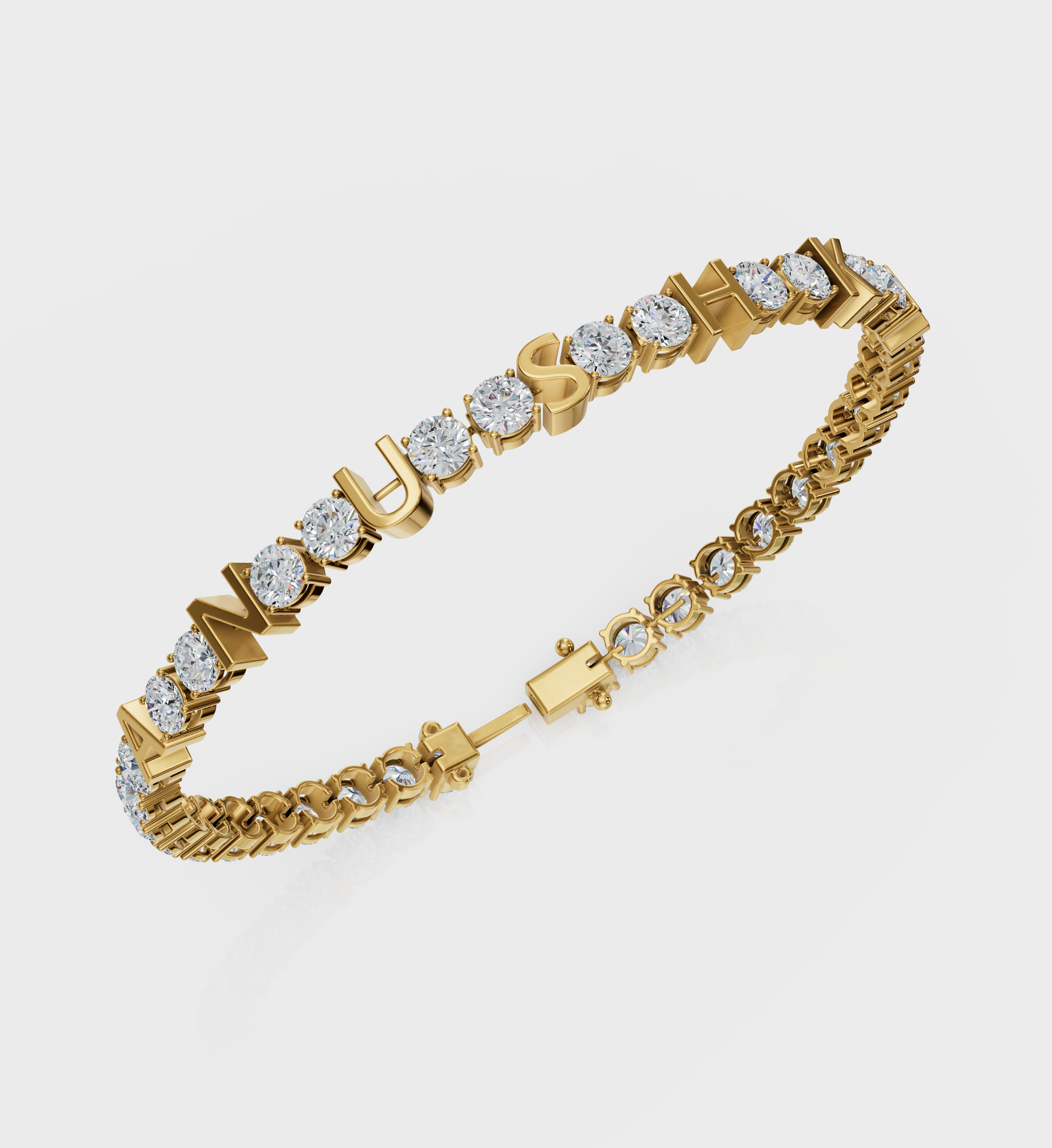 Name Diamond Tennis Bracelet-Bracelets-Anushka Jain Jewellery