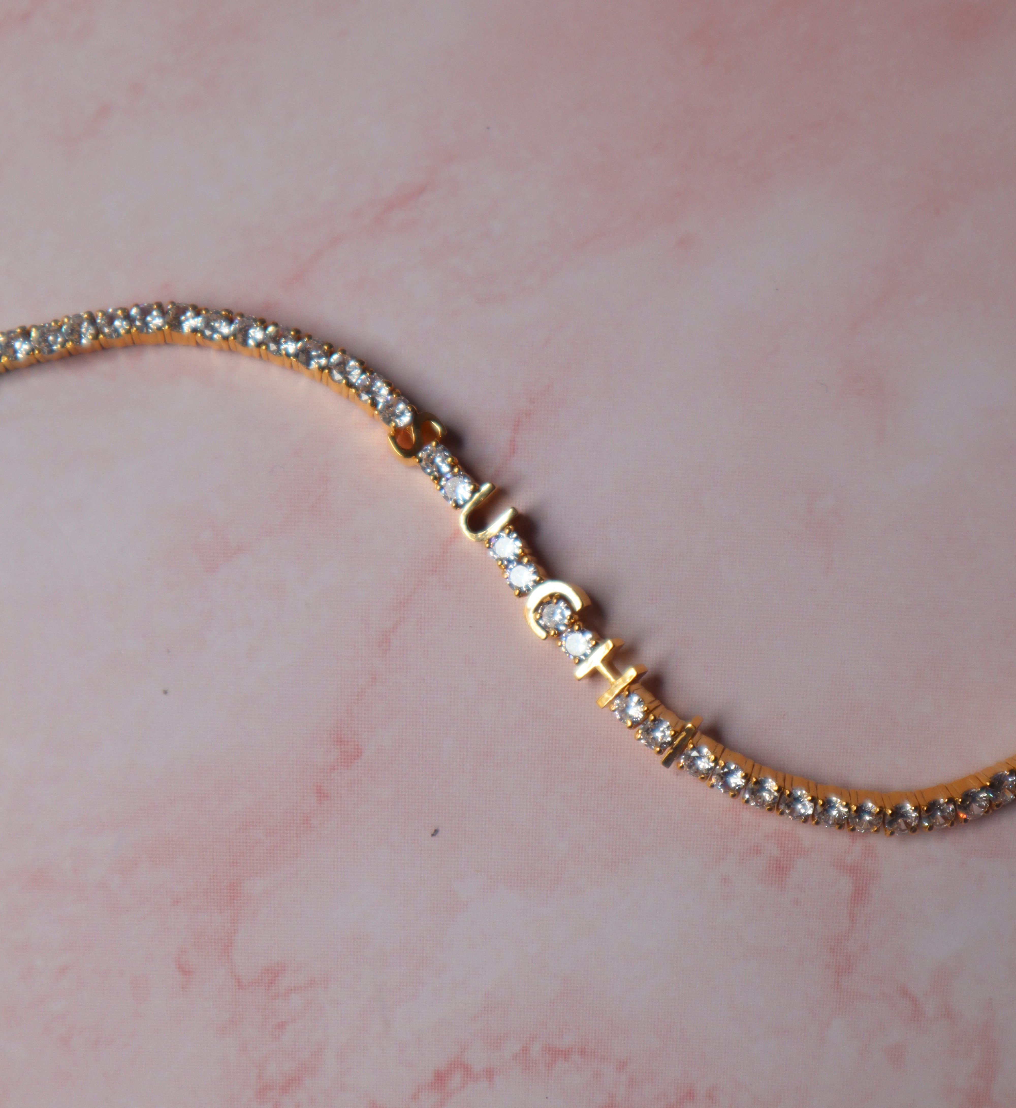 Name Diamond Tennis Bracelet-Bracelets-Anushka Jain Jewellery