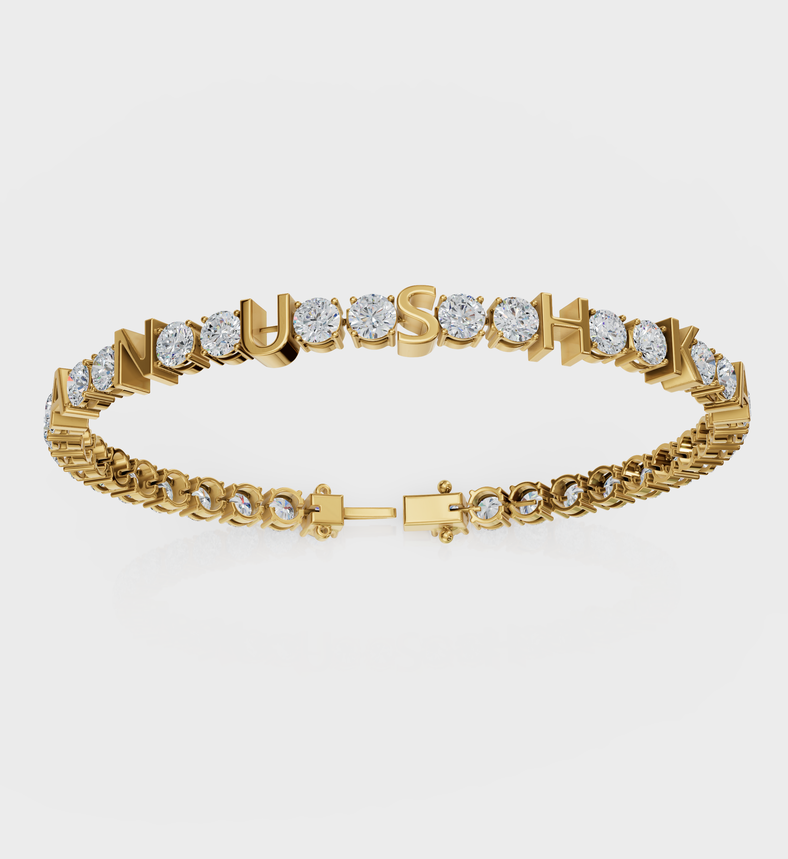 Name Diamond Tennis Bracelet-Bracelets-Anushka Jain Jewellery