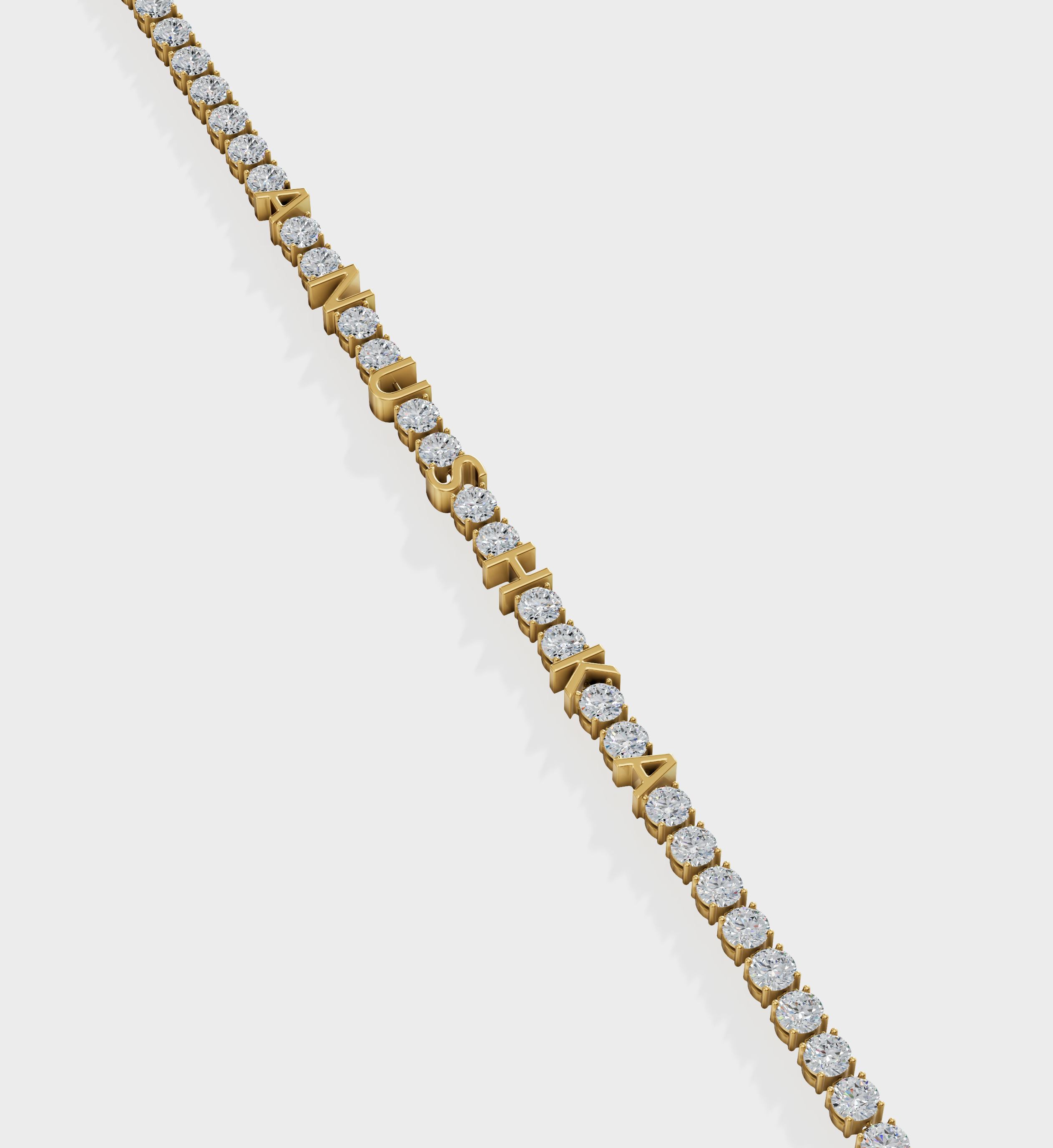 Name Diamond Tennis Bracelet-Bracelets-Anushka Jain Jewellery