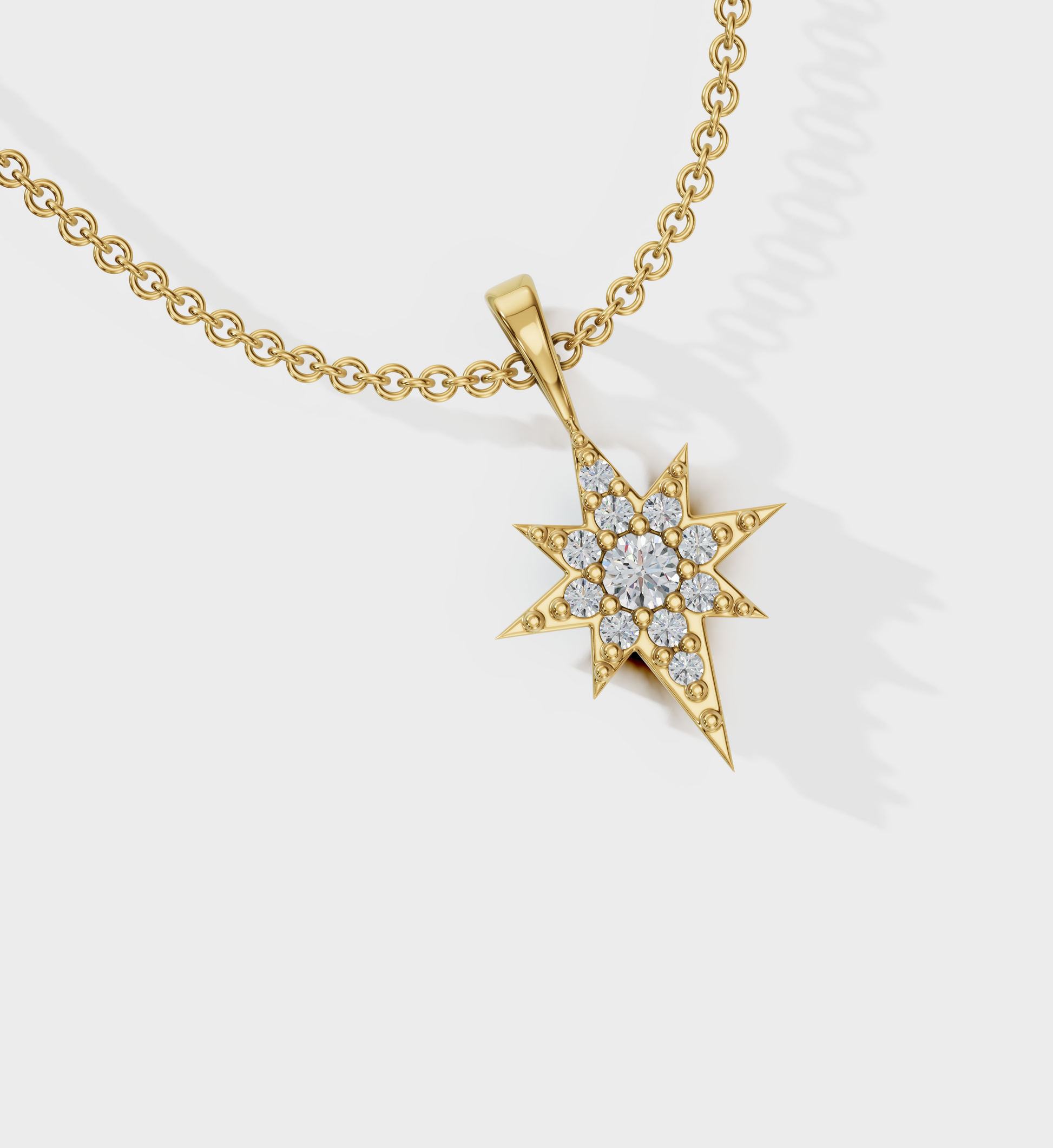 Studded North Star Necklace