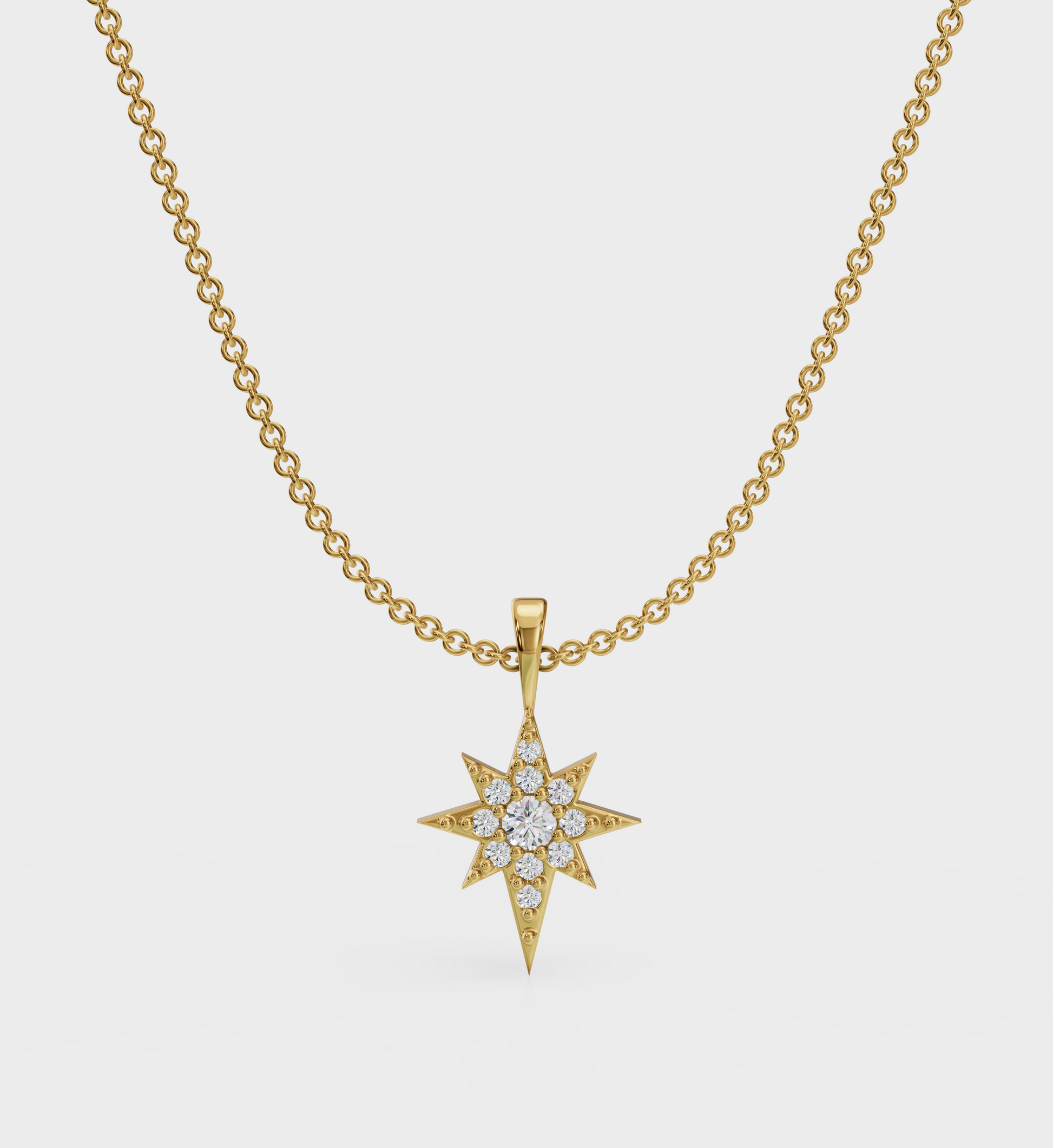 Studded North Star Necklace