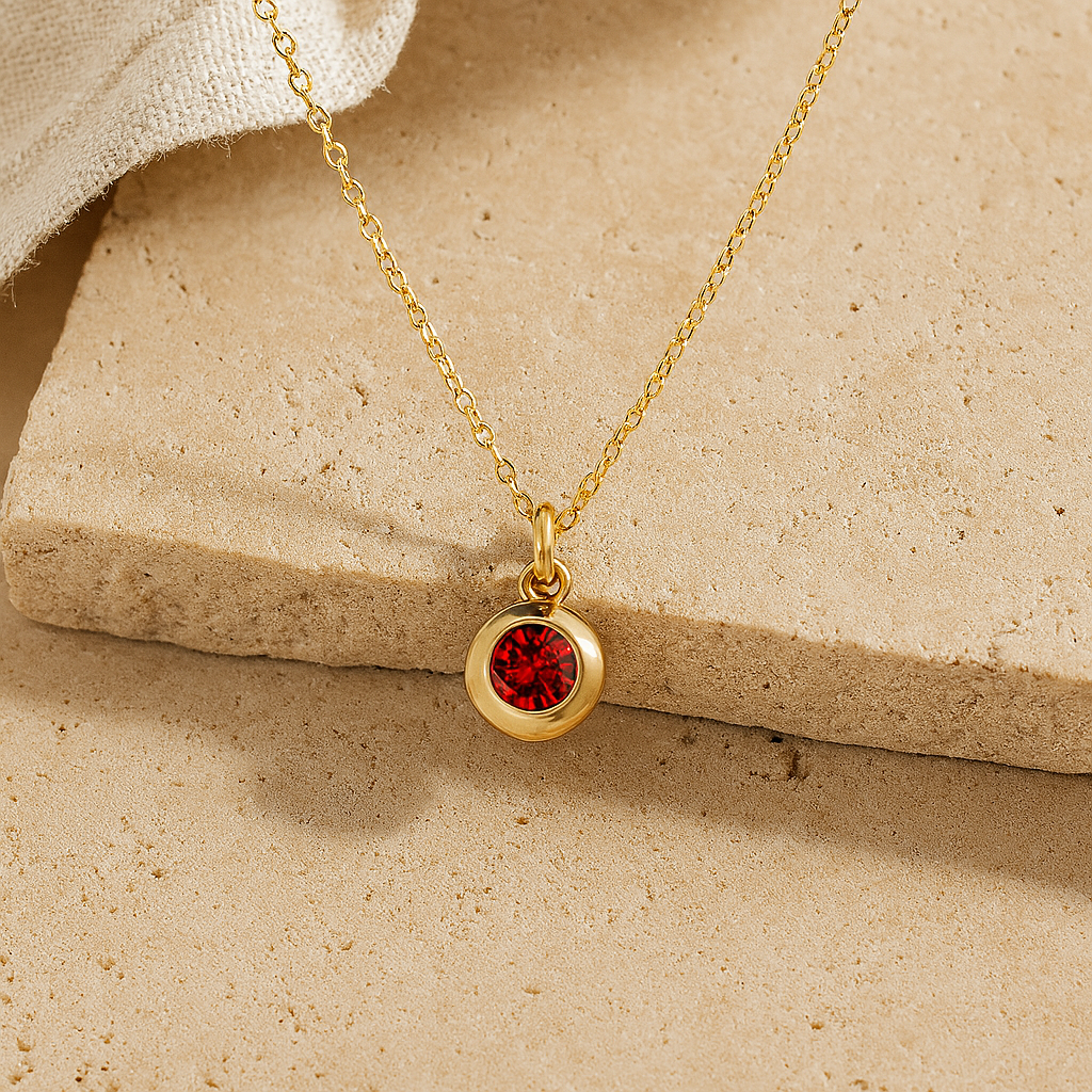 October Birthstone Necklace-Necklaces-Gold Vermeil-Anushka Jain Jewellery