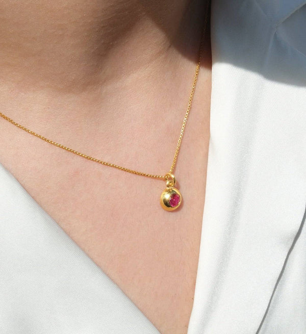 October Birthstone Necklace-Necklaces-Anushka Jain Jewellery